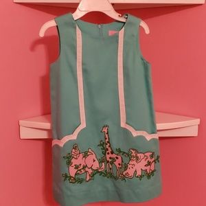 3t blue animal Lilly Pulitzer dress